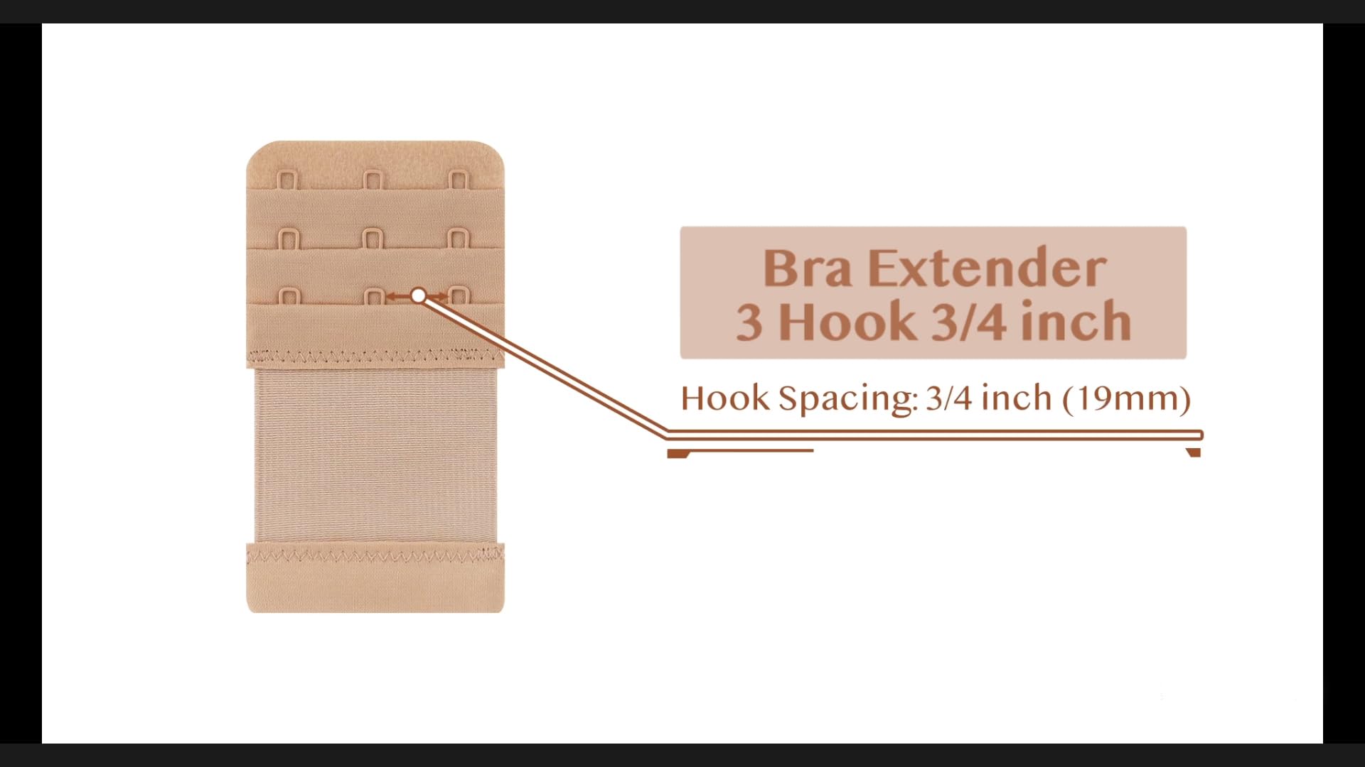 SAMGU Women's Bra Extenders 2 Hook / 3 Hook / 4 Hook / 5 Hook / 6 Hook, Soft Stretchy Back Bra Extension Strap