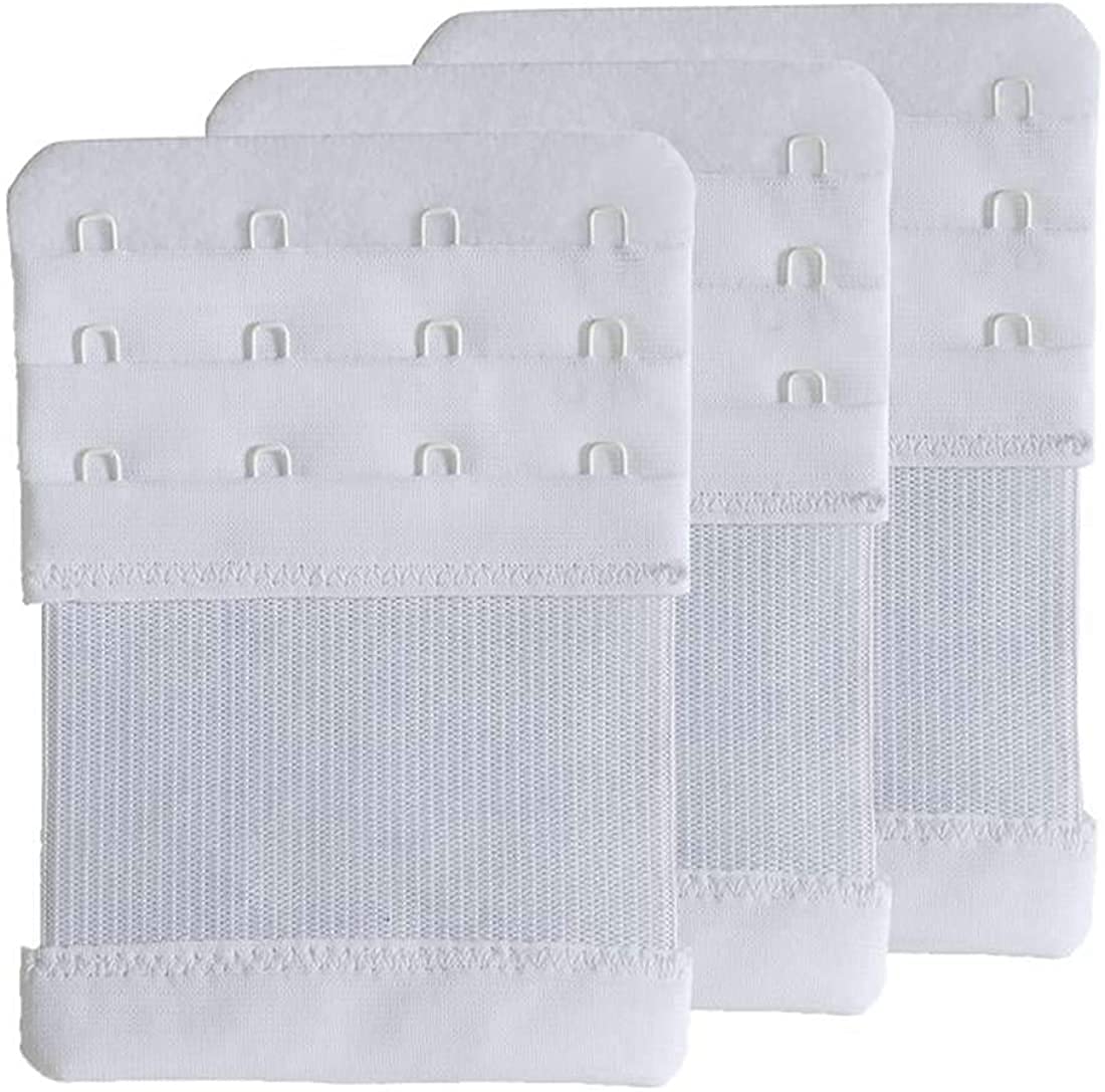 SAMGU Women's Bra Extenders 2 Hook / 3 Hook / 4 Hook / 5 Hook / 6 Hook, Soft Stretchy Back Bra Extension Strap