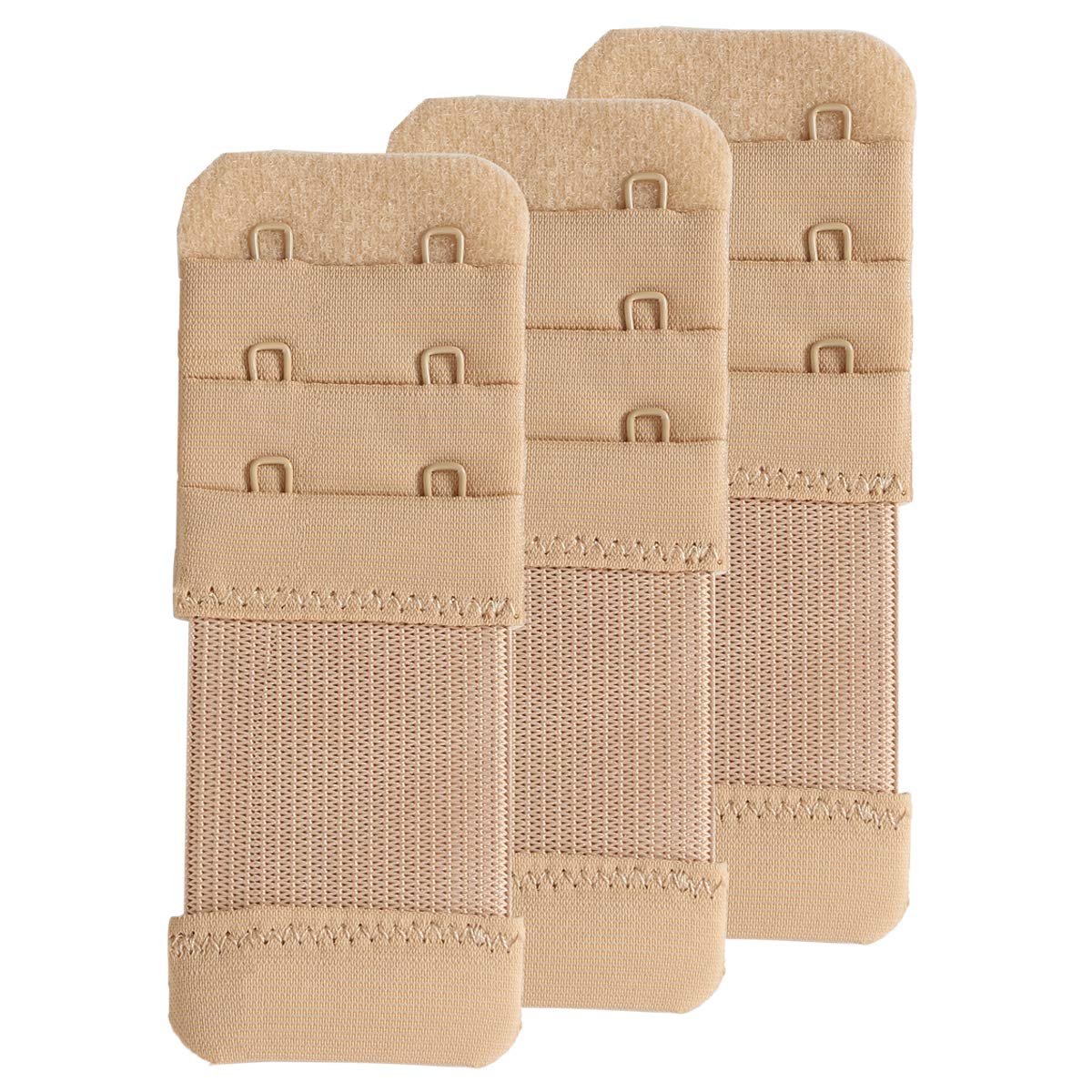 SAMGU Women's Bra Extenders 2 Hook / 3 Hook / 4 Hook / 5 Hook / 6 Hook, Soft Stretchy Back Bra Extension Strap