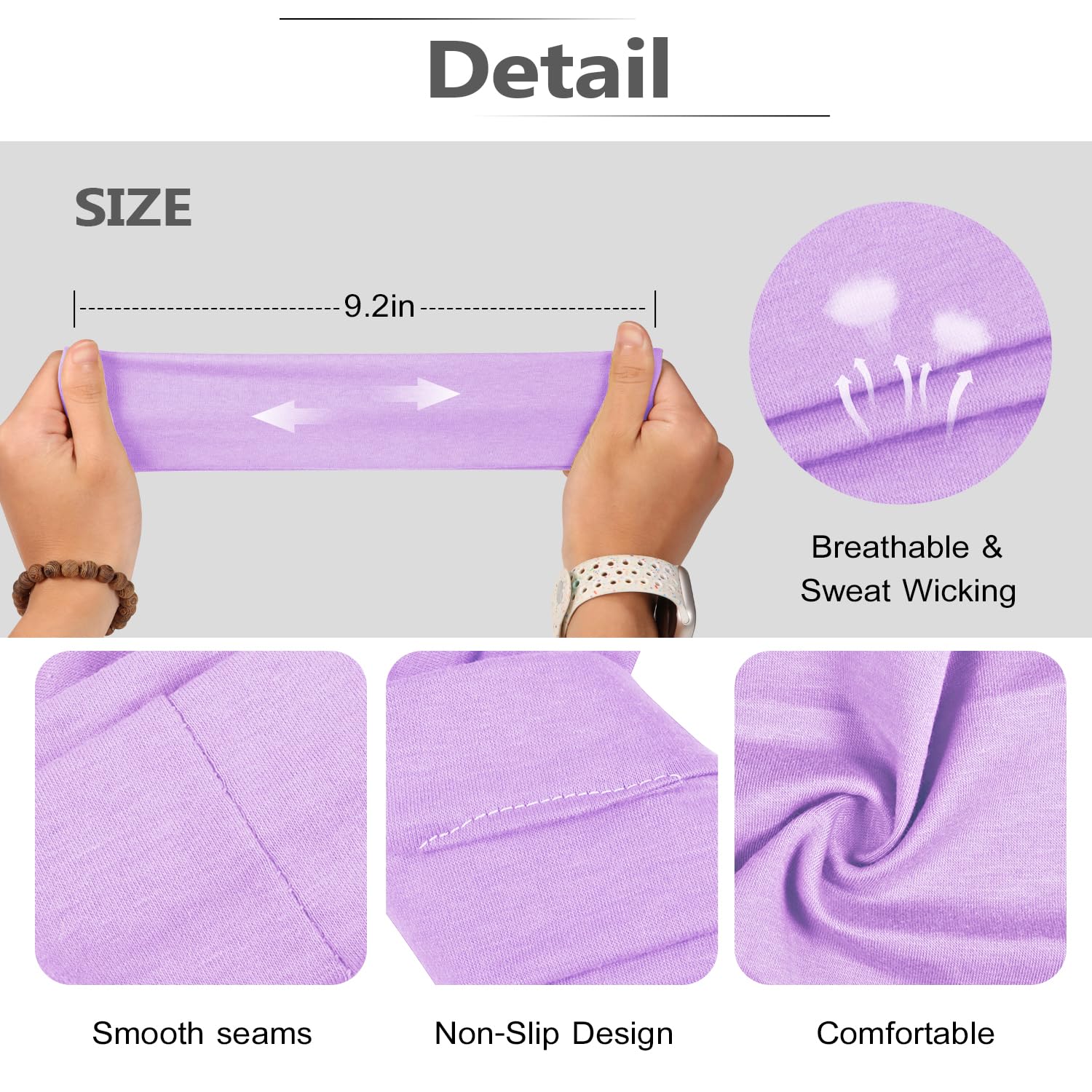 Headbands for Women – 16Pcs Cotton Cloth Headbands for Women's Hair Accessories, Non-Slip Sports Headband Bands & Hair Ties, Soft Fabric for Yoga, Running, Workout