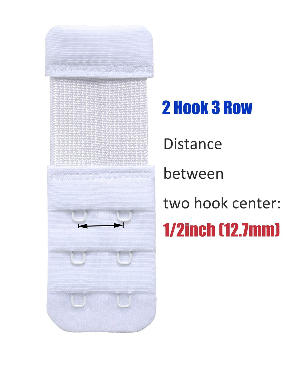 SAMGU Women's Bra Extenders 2 Hook / 3 Hook / 4 Hook / 5 Hook / 6 Hook, Soft Stretchy Back Bra Extension Strap