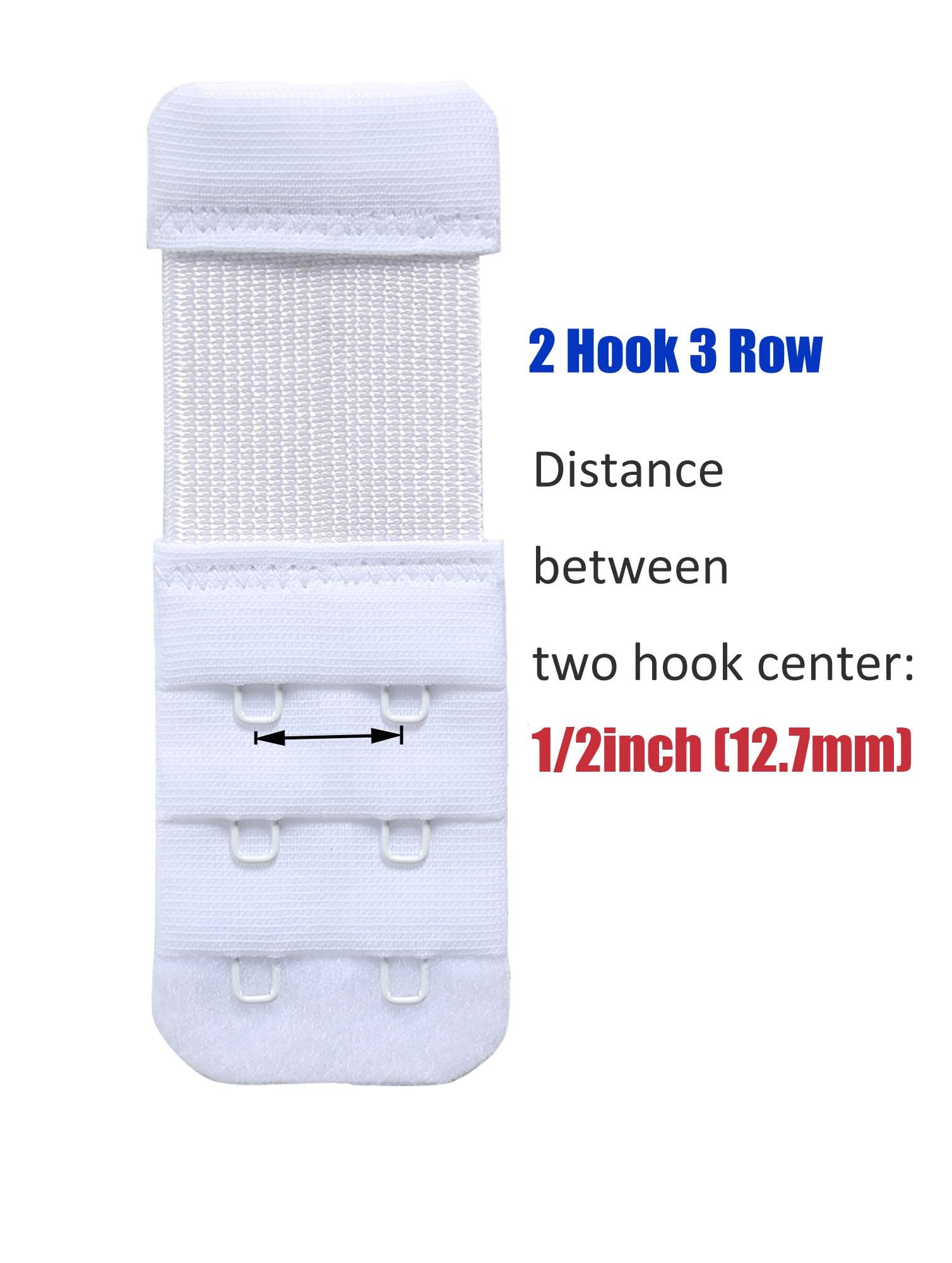 SAMGU Women's Bra Extenders 2 Hook / 3 Hook / 4 Hook / 5 Hook / 6 Hook, Soft Stretchy Back Bra Extension Strap
