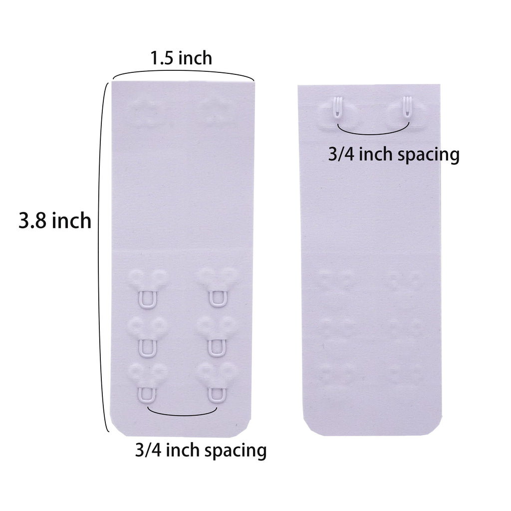 SAMGU Women's Bra Extenders 2 Hook / 3 Hook / 4 Hook / 5 Hook / 6 Hook, Soft Stretchy Back Bra Extension Strap