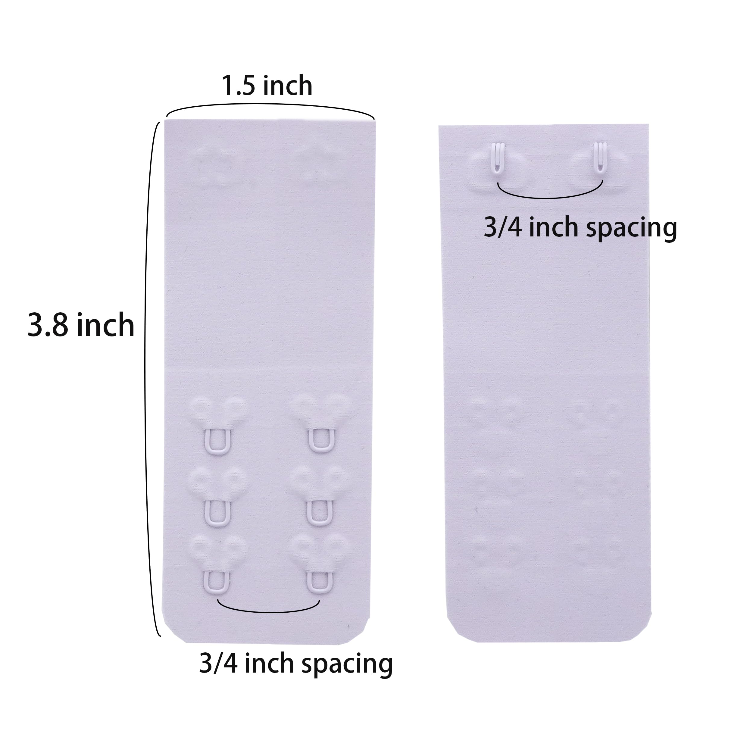 SAMGU Women's Bra Extenders 2 Hook / 3 Hook / 4 Hook / 5 Hook / 6 Hook, Soft Stretchy Back Bra Extension Strap