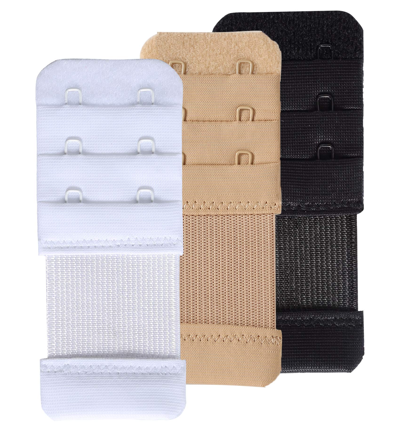 SAMGU Women's Bra Extenders 2 Hook / 3 Hook / 4 Hook / 5 Hook / 6 Hook, Soft Stretchy Back Bra Extension Strap