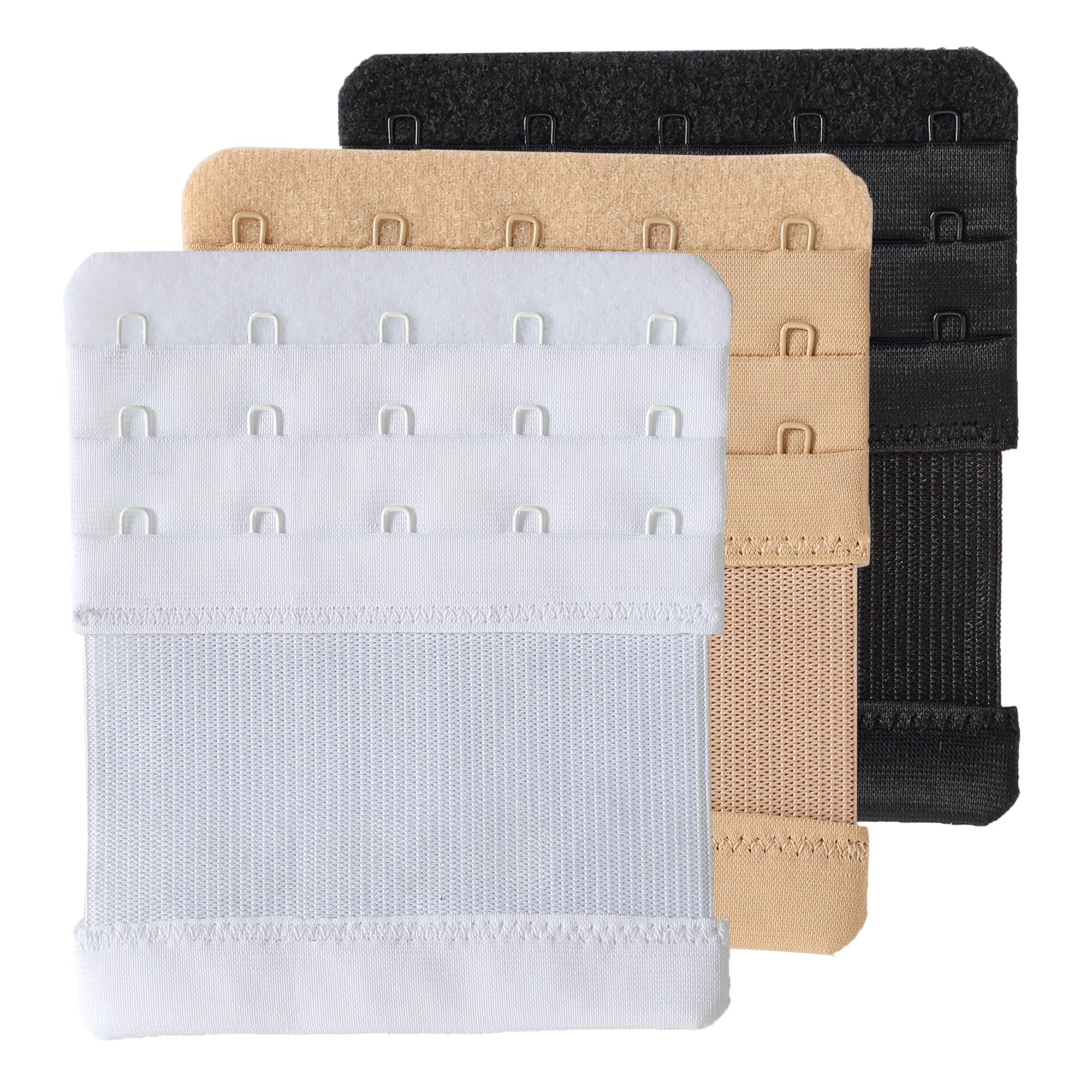 SAMGU Women's Bra Extenders 2 Hook / 3 Hook / 4 Hook / 5 Hook / 6 Hook, Soft Stretchy Back Bra Extension Strap