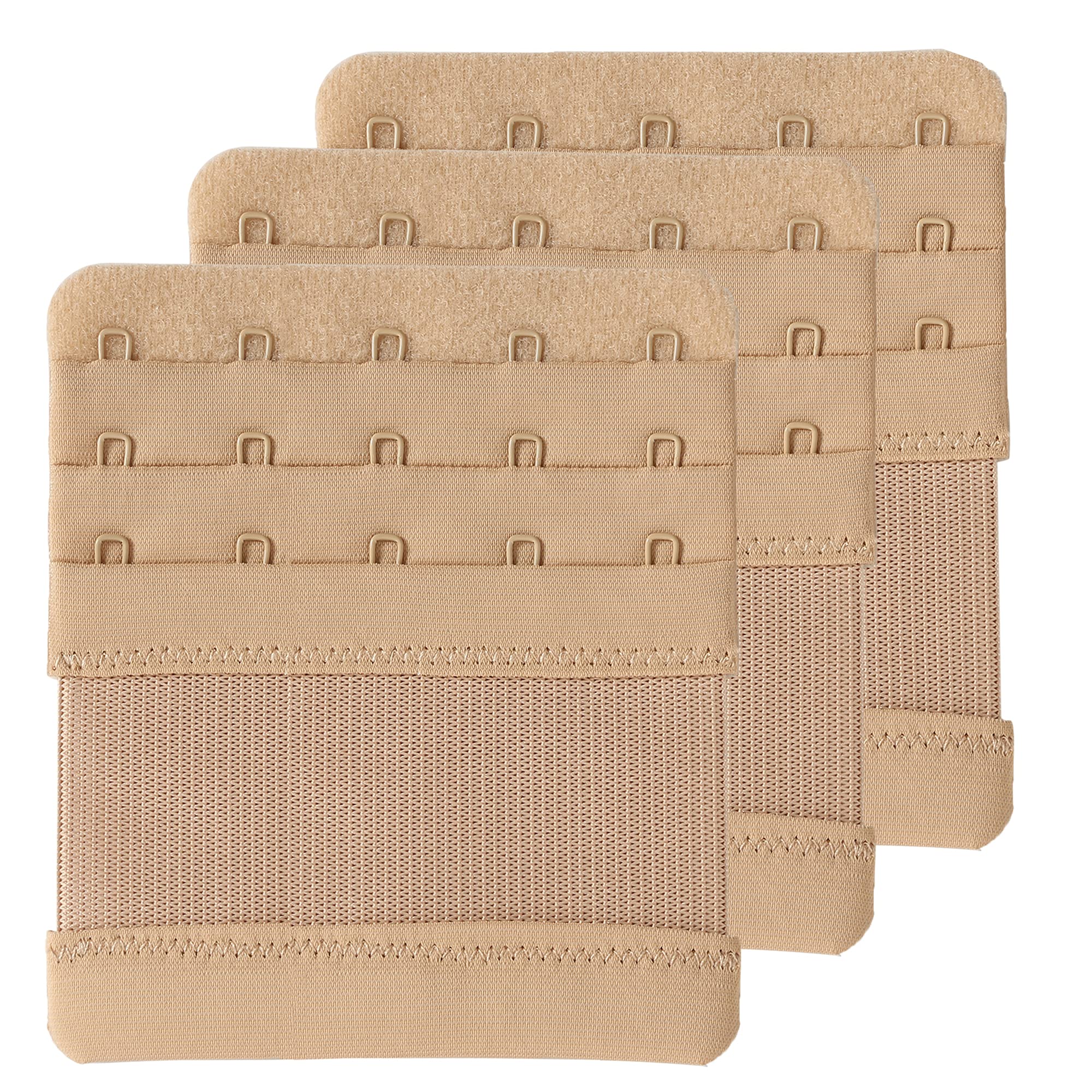 SAMGU Women's Bra Extenders 2 Hook / 3 Hook / 4 Hook / 5 Hook / 6 Hook, Soft Stretchy Back Bra Extension Strap
